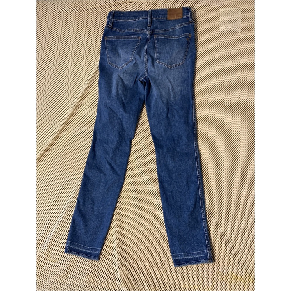 Madewell Button Fly 10" High Rise Skinny Jean Women Sz 27 Medium Wash Distressed - Picture 4 of 9